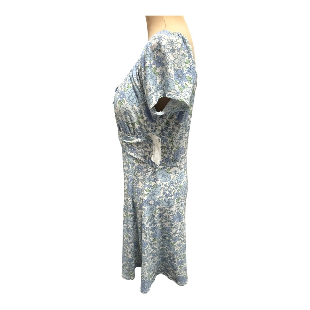 Derek Heart Blue & White Floral Padded Bust Empire Waist Mini Sundress Size XL. - Picture 3 of 12